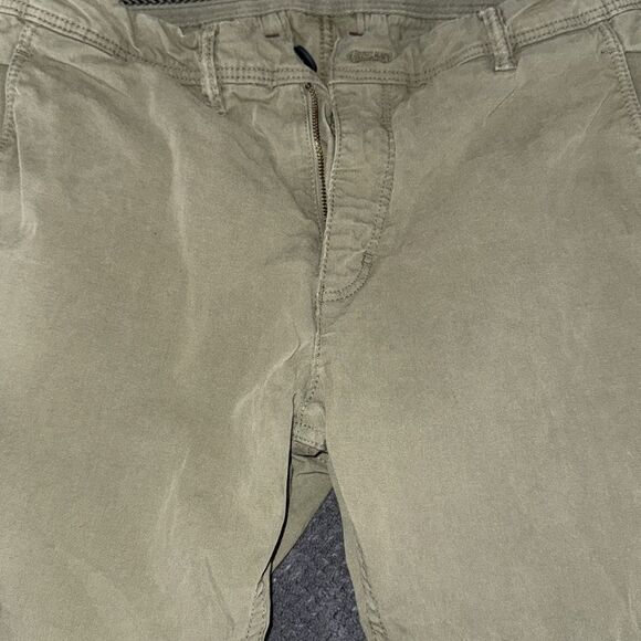 Zara Men's Slim Fit Chino Pants 32 Olive Green‎ Cotton Stretch Casual - Picture 4 of 6